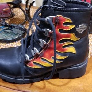 Harley Davidson Flame  Boots